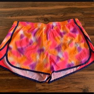 Multi Color Running Shorts Pink Orange Purple